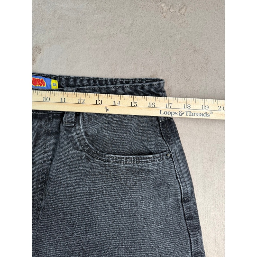 Empyre Schmutz Graffiti Spray Can Denim Shorts Great Mens 32 Black Embroidered - Picture 5 of 8
